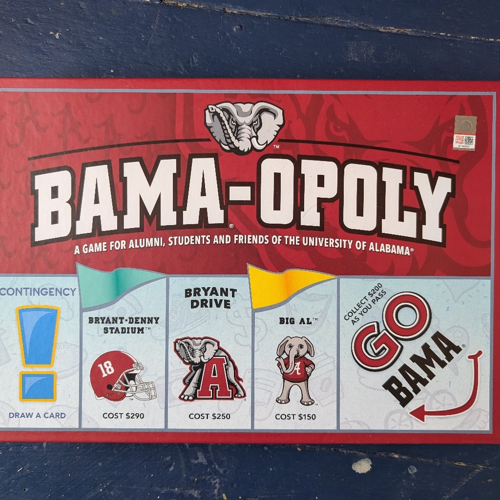 Brand New Bamaopoly manopoly Alabama football game